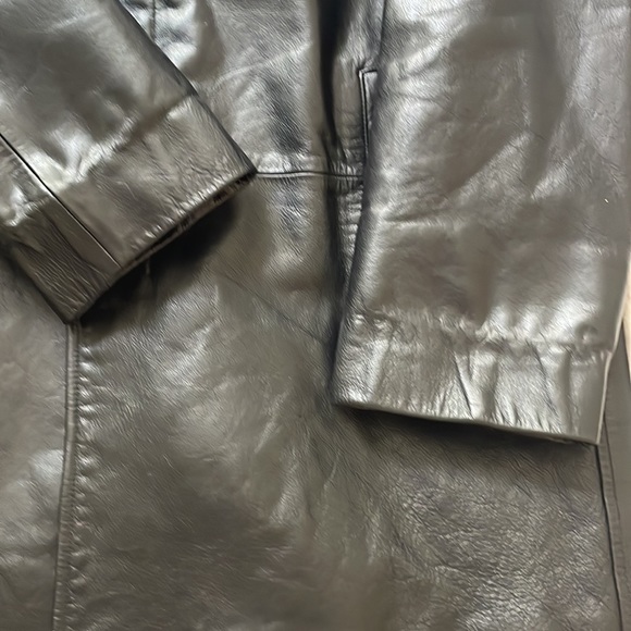 Banana Republic Men’s Leather Parka Jacket - Picture 4 of 6